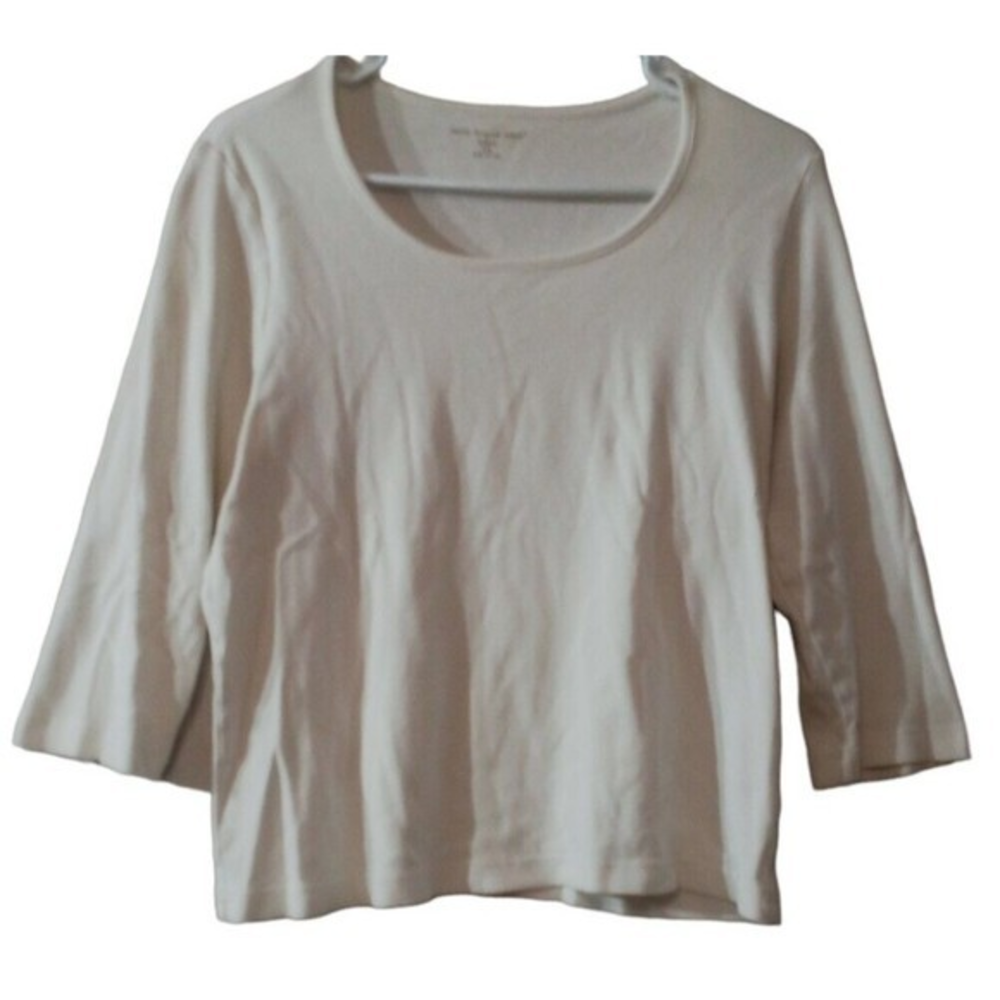 Women's Saint Topaz West Almond Color / Off-white‎ Long Sleeve Shirt Size 1X